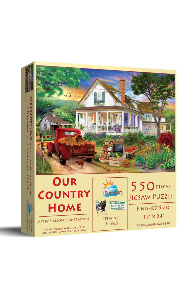 Sunsout Our Country Home 550 piece Jigsaw Puzzle for Adults, Main, color, Multicolor