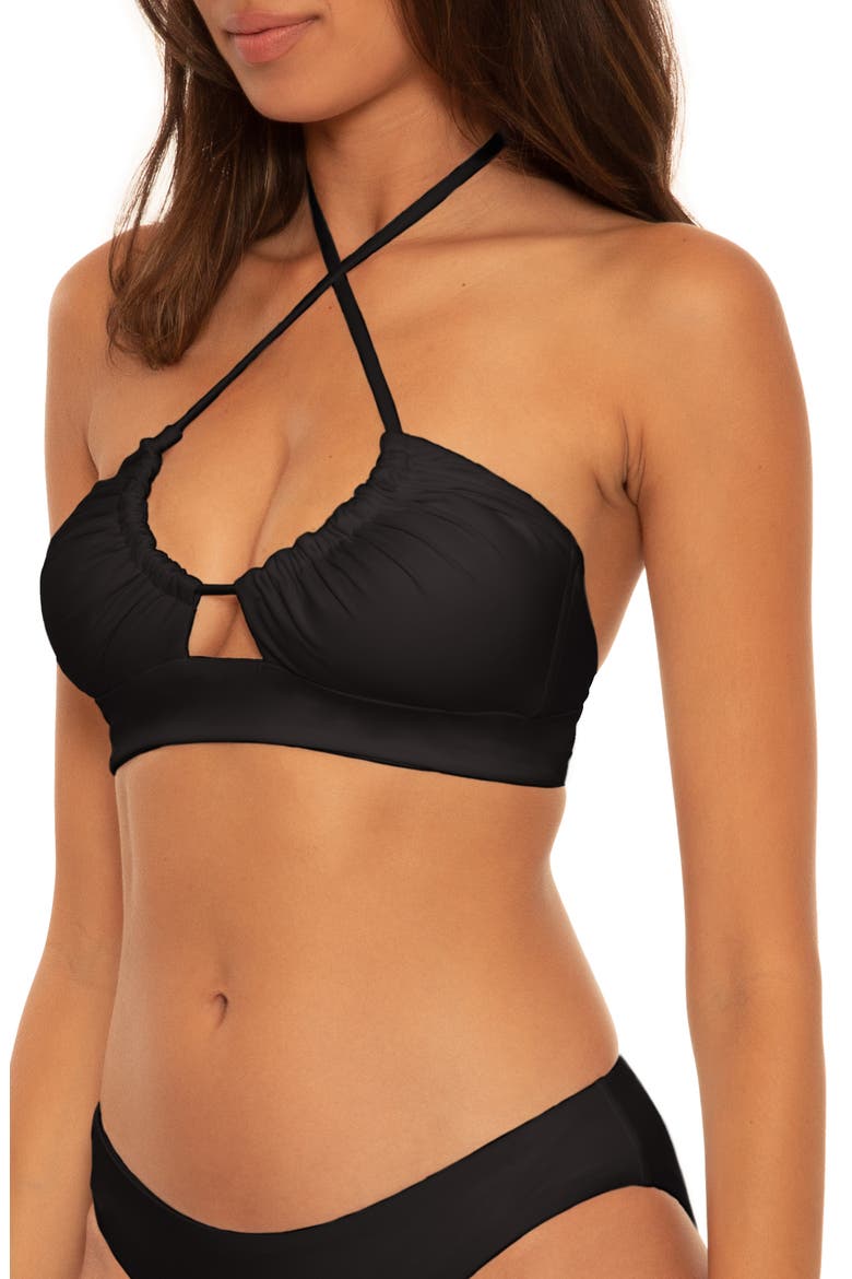 Color Code Multiway Bikini Top, Alternate, color, BLACK