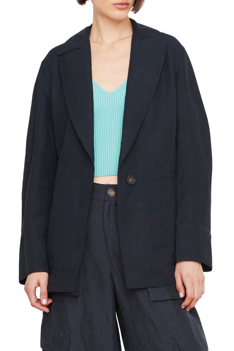 Belted Jacket, Main, color, MARINA