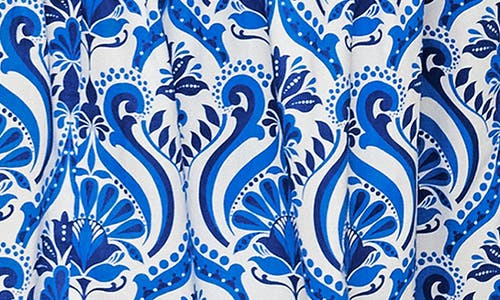 BODEN BODEN ELENA MEDALLION PRINT LONG SLEEVE COTTON MIDI DRESS