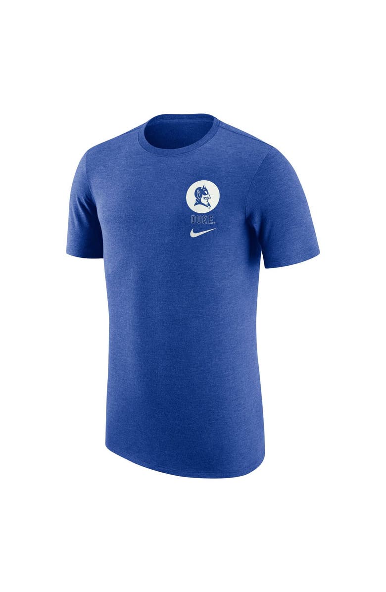Nike Men's Nike Royal Duke Blue Devils Retro Tri-Blend T-Shirt, Alternate, color,