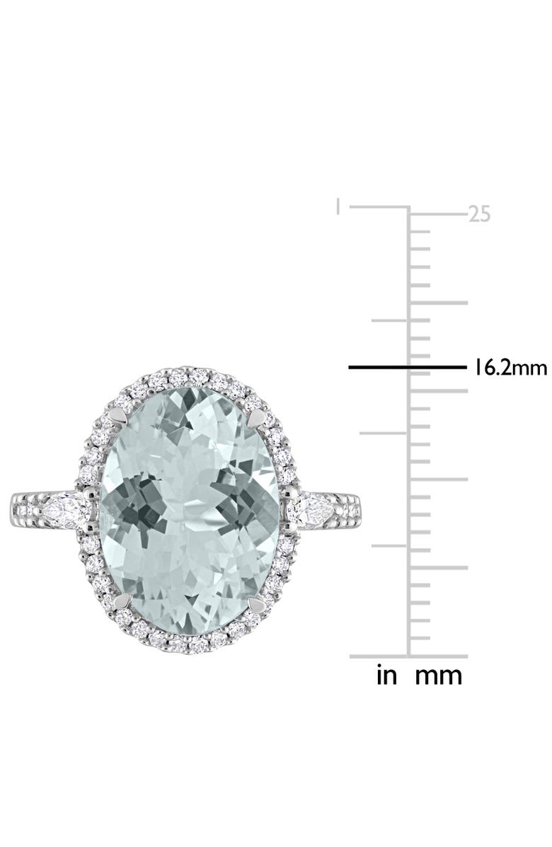 Julianna B. Aquamarine & Diamond Halo Cocktail Ring 14k, Alternate, color, Aquamarine