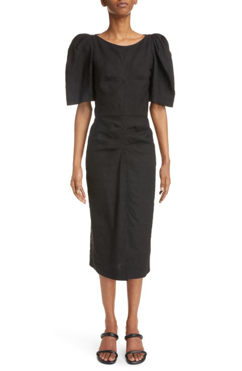 Flore Pleated Hemp Blend Dress