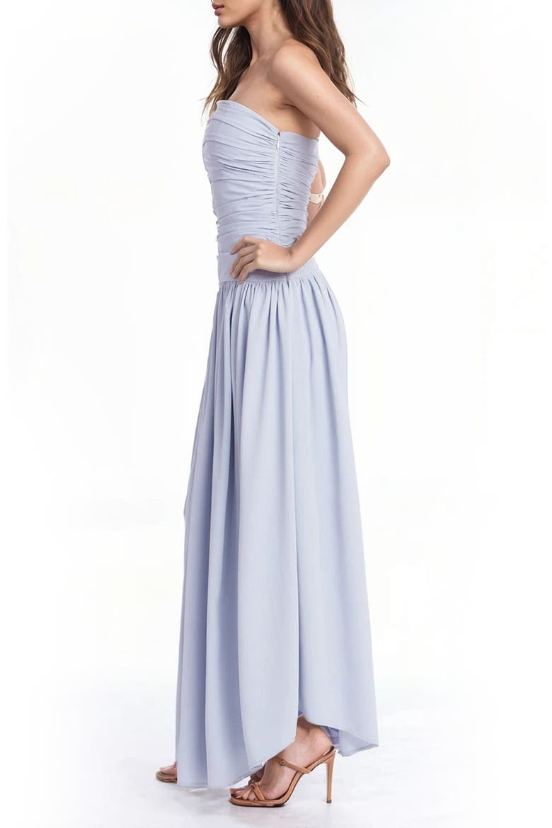 Strapless Drop Waist Maxi Dress, Alternate, color, BLUE