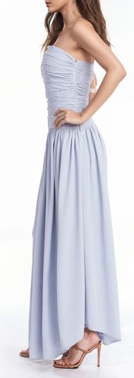 Strapless Drop Waist Maxi Dress