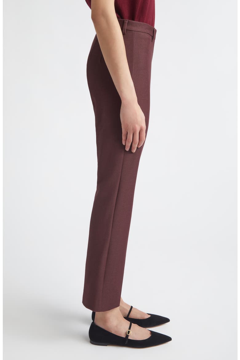Umanita Stretch Twill Ankle Pants, Alternate, color, BORDEAUX