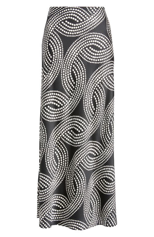 Anne Klein Bias Cut Pull-on Midi Skirt In Black