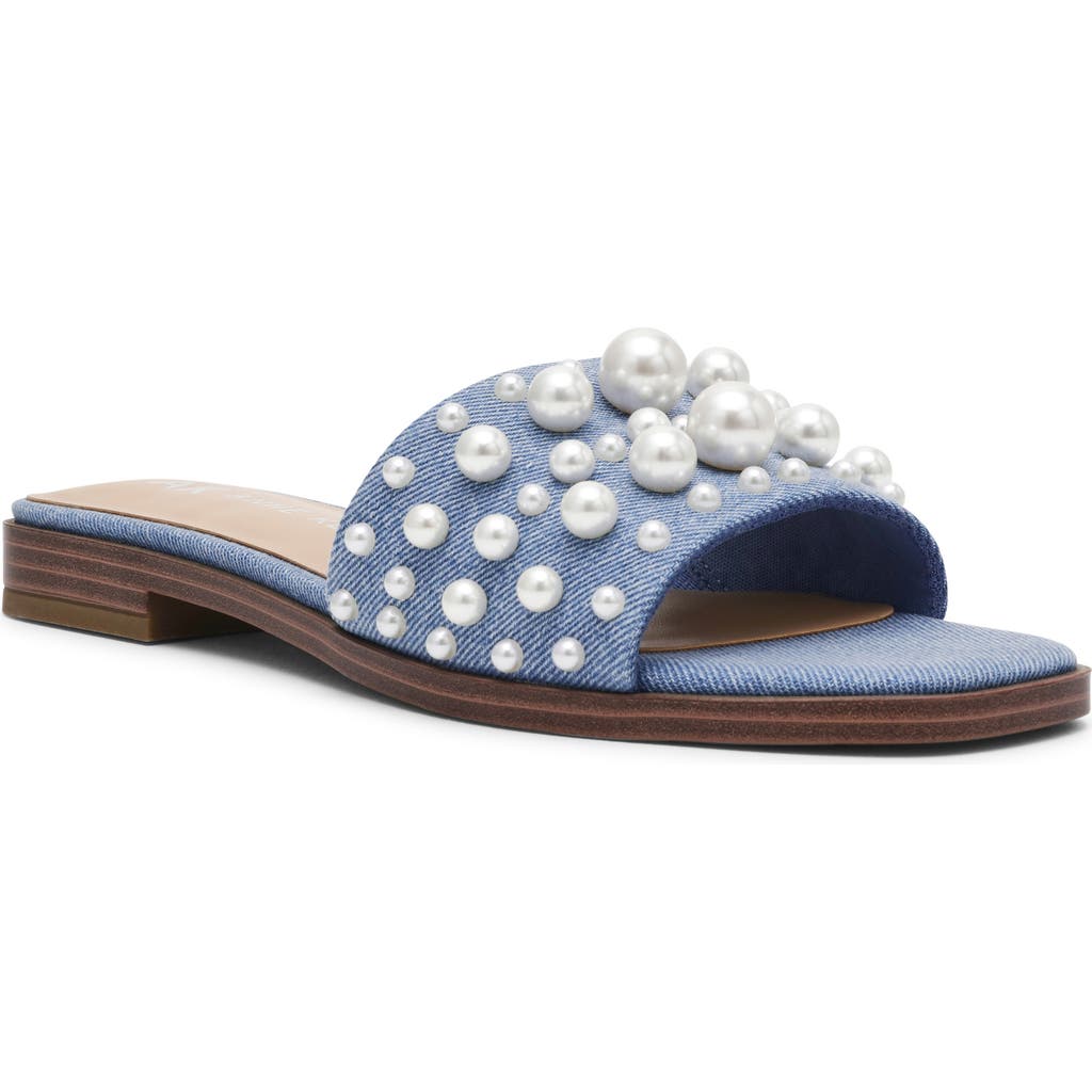 ANNE KLEIN ANNE KLEIN EUGENIE FAUX PEARL SLIDE SANDAL