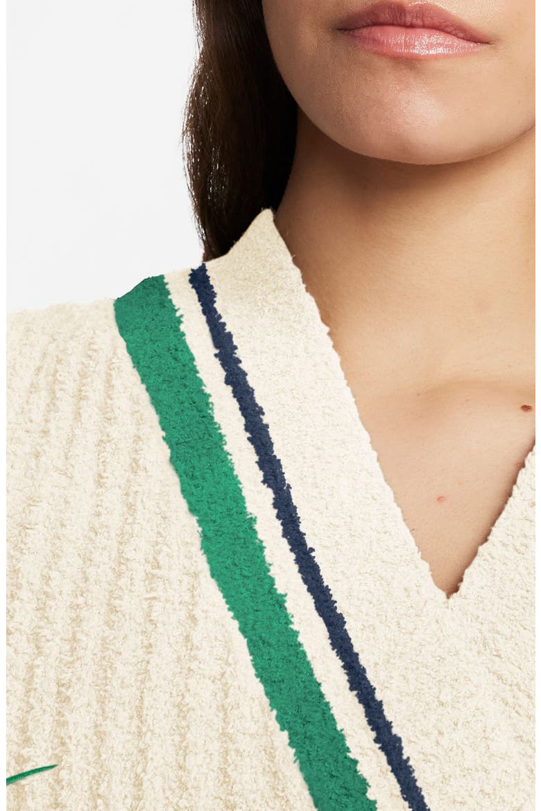 Sportswear Collection Stripe Trim Sweater Vest, Alternate, color, SAIL/ OBSIDIAN