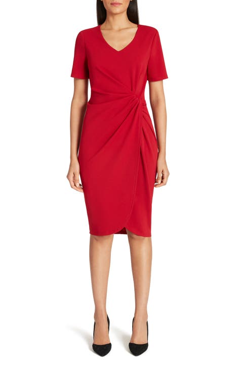 Asymmetrical Knot Sheath Dress