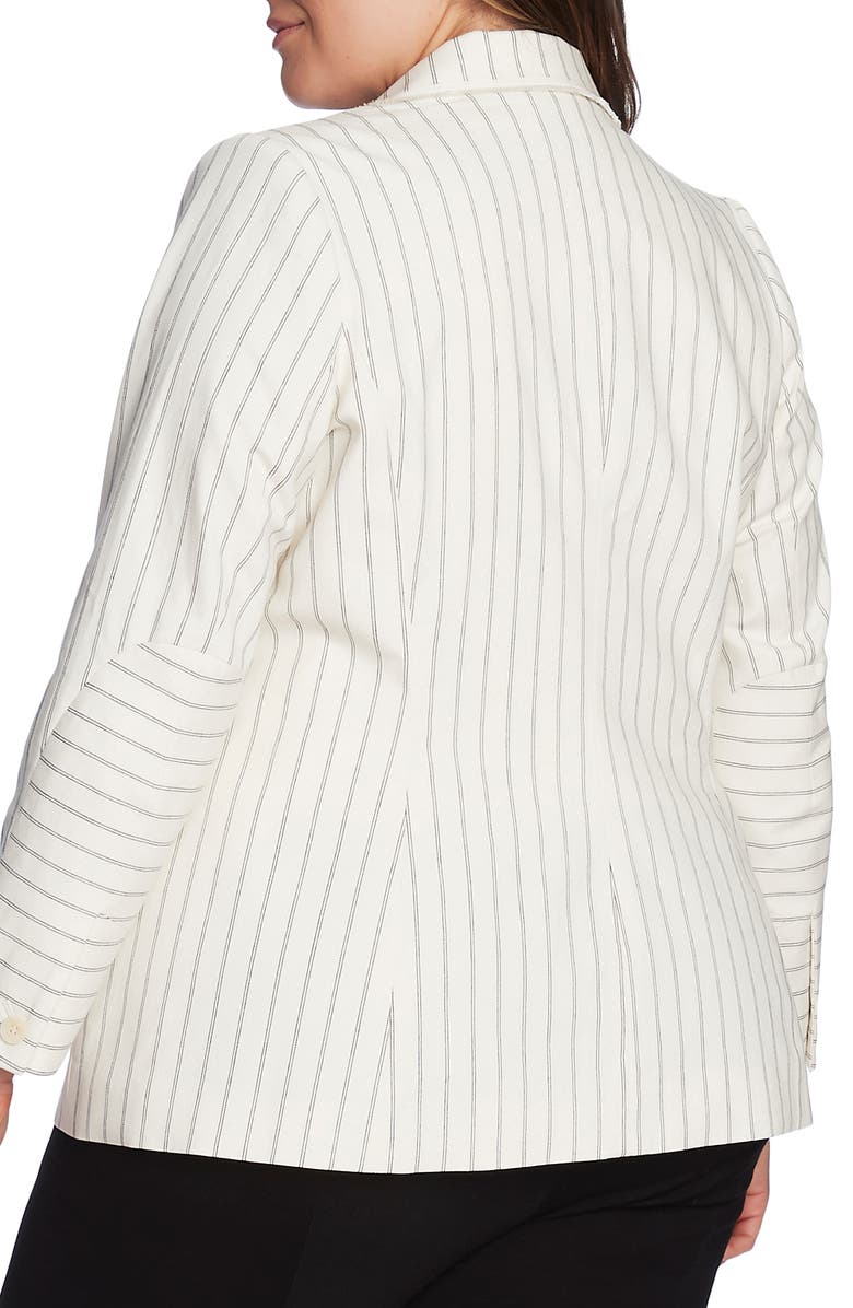 Vince Camuto Stripe Cotton Blazer, Alternate, color, 