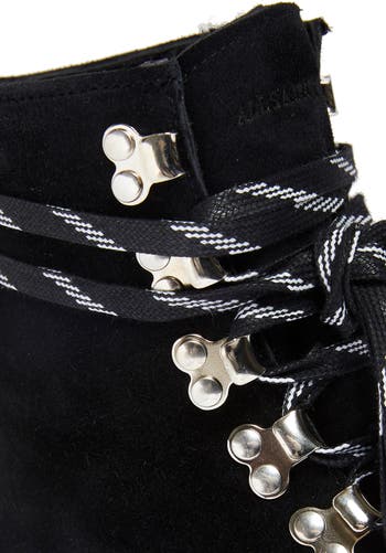 Wanda Genuine Shearling Lug Sole Combat Boot