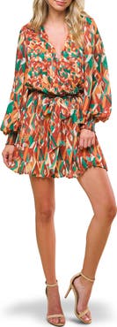 FLYING TOMATO Print Pleated Romper