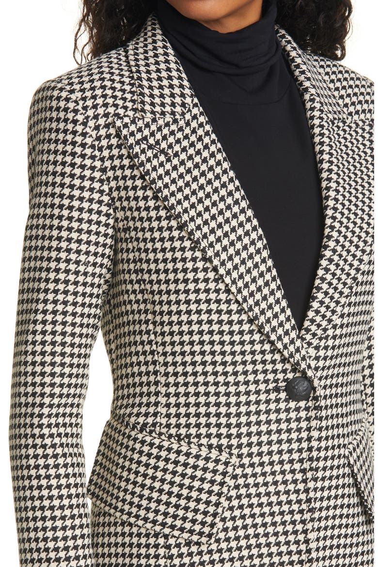 Women's Houndstooth Blazer, Alternate, color, BLACK IVORY