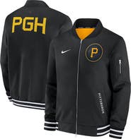 Nike Men's Nike  Black Pittsburgh Pirates Authentic Collection City Connect Full-Zip Bomber Jacket