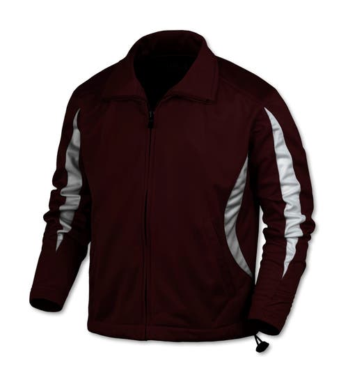Benben Crescent Tricot Winter Jacket In Burgundy
