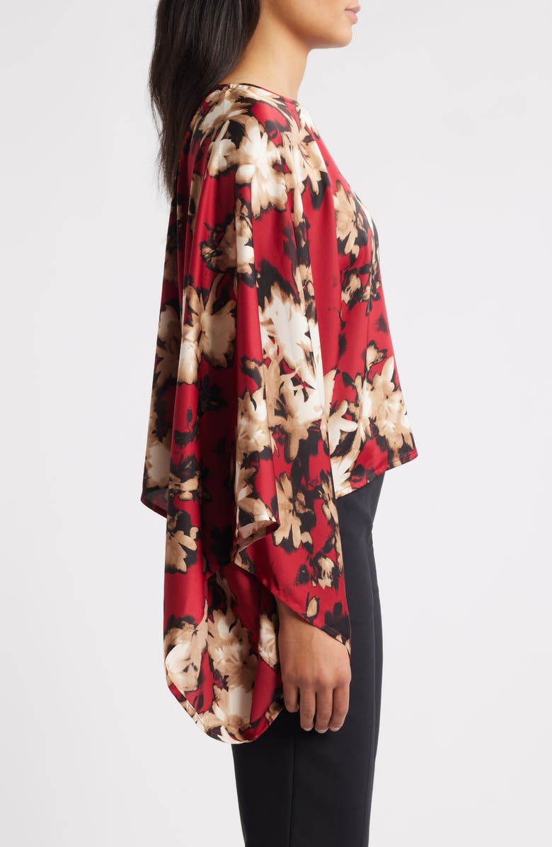 Anne Klein Floral Angel Sleeve Top, Alternate, color, 