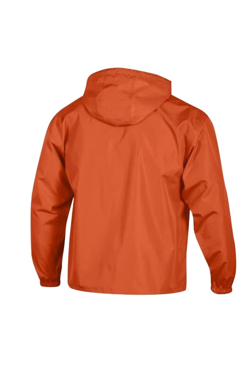 Men's Champion Orange Miami Dolphins Packable Hooded Windbreaker Half-Zip Jacket, Alternate, color, Orange