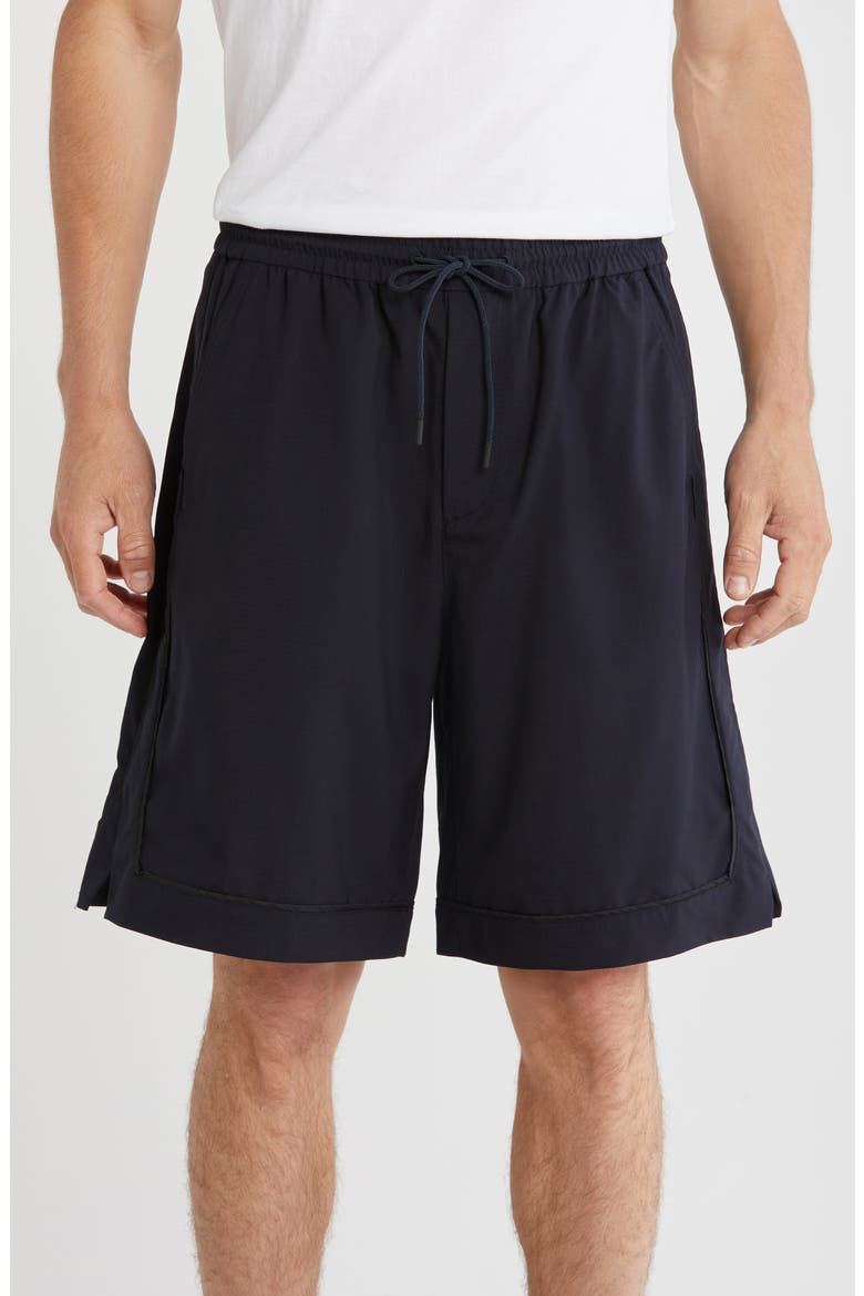 Irving Wool Blend Shorts, Main, color, NAVY