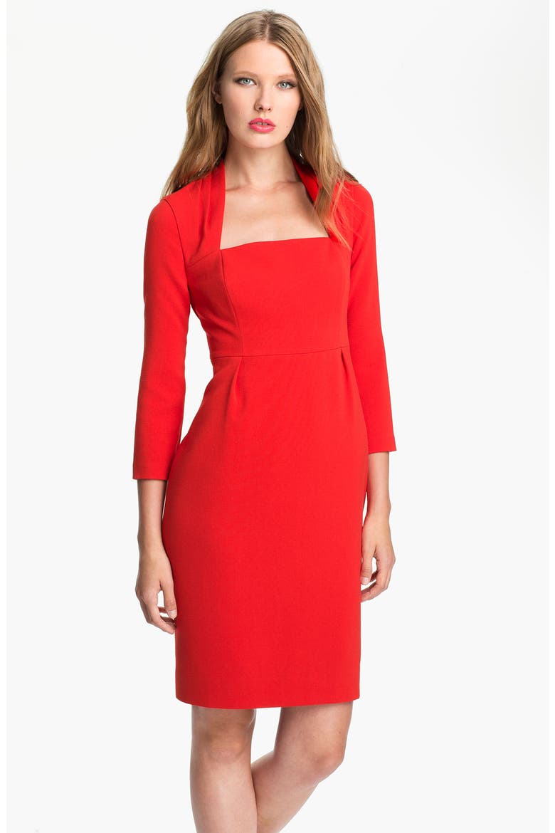 'shiella' woven sheath dress, Main, color, MODERN RED