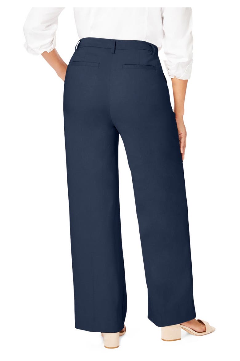 Stretch Cotton Chino Wide-Leg Trouser, Alternate, color, NAVY