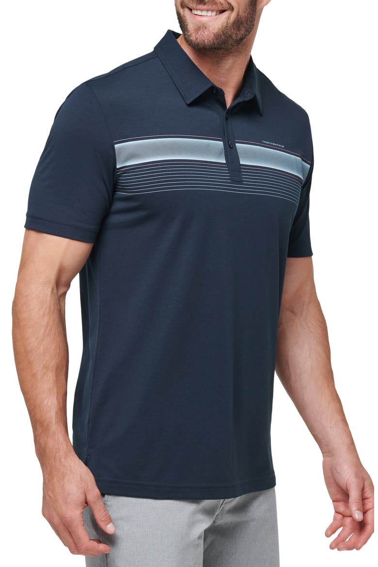 State of the Art Stripe Piqué Golf Polo, Alternate, color, TOTAL ECLIPSE