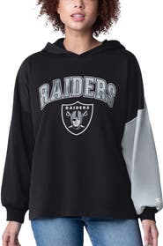 STARTER Women's Starter Black Las Vegas Raiders Power Move Long Sleeve Pullover Hoodie