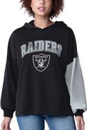 STARTER Women's Starter Black Las Vegas Raiders Power Move Long Sleeve Pullover Hoodie