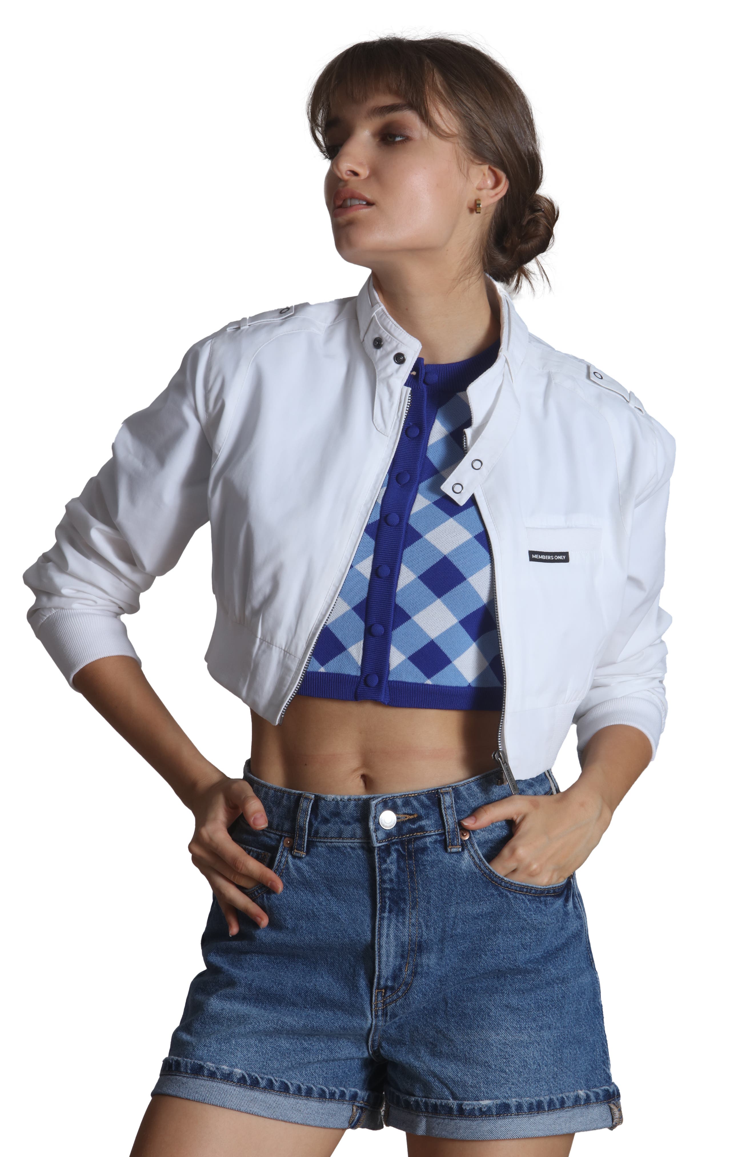 Women's Mini Cropped Racer Jacket - image 3