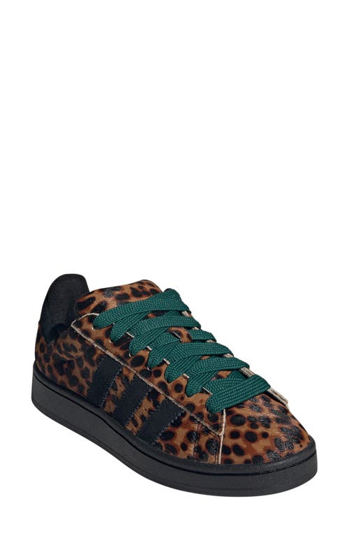 Adidas Originals Campus 00s Cheetah Print Sneakers In Cream White/black/white