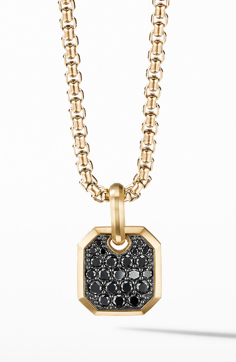 David Yurman Men's Roman Amulet Enhancer In 18k Yellow Gold With Pavé Diamonds, Main, color, 