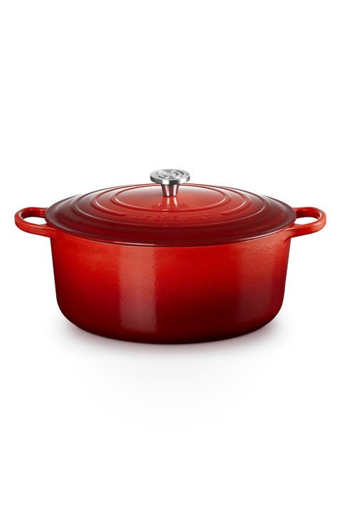 Signature 7.25-Quart Round Enameled Cast Iron Dutch Oven