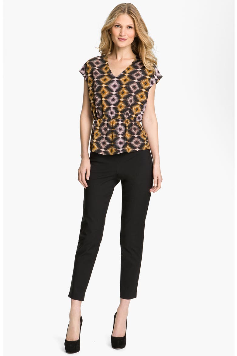 'Chloe' Cigarette Pants, Alternate, color, BLACK