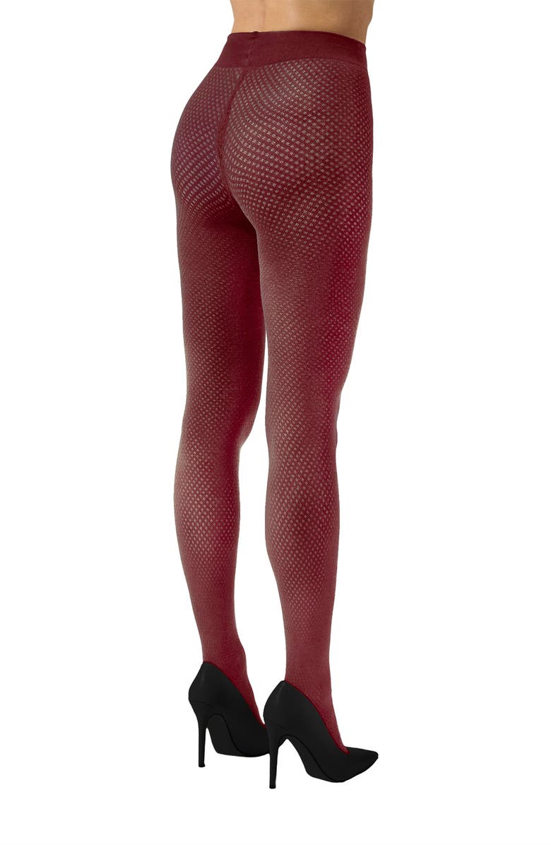 Wolford Dot Tights, Alternate, color, Midnight Red