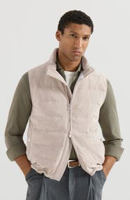 Brunello Cucinelli Suede down vest