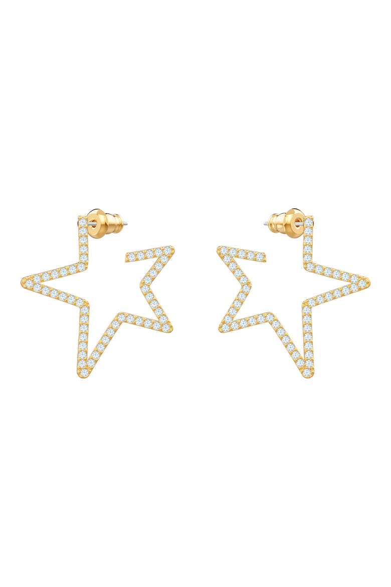 Only Hoop Star Earrings, Main, color, GOLD