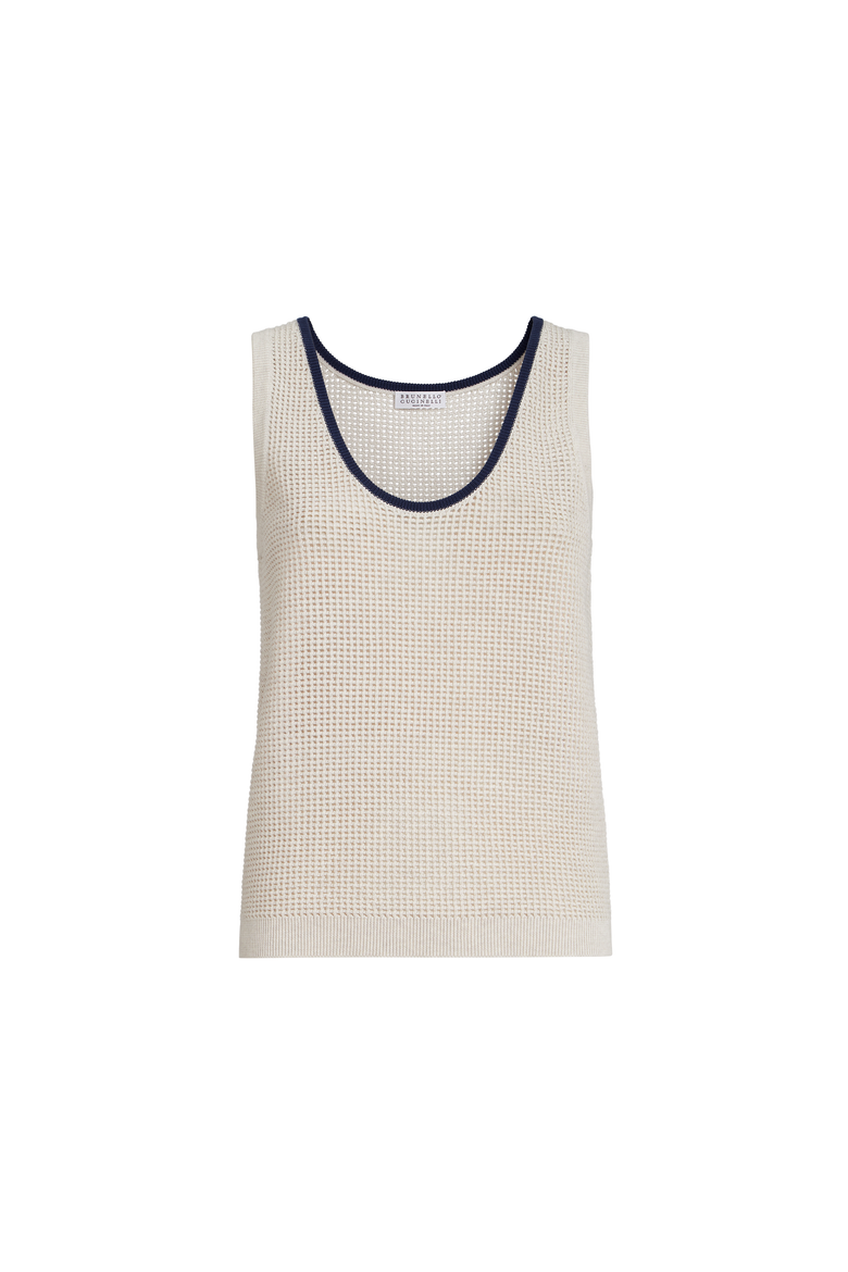 Net knit top, Alternate, color, Oat