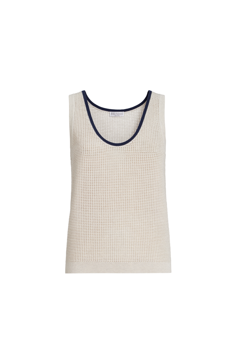 Brunello Cucinelli Net knit top, Alternate, color, Oat