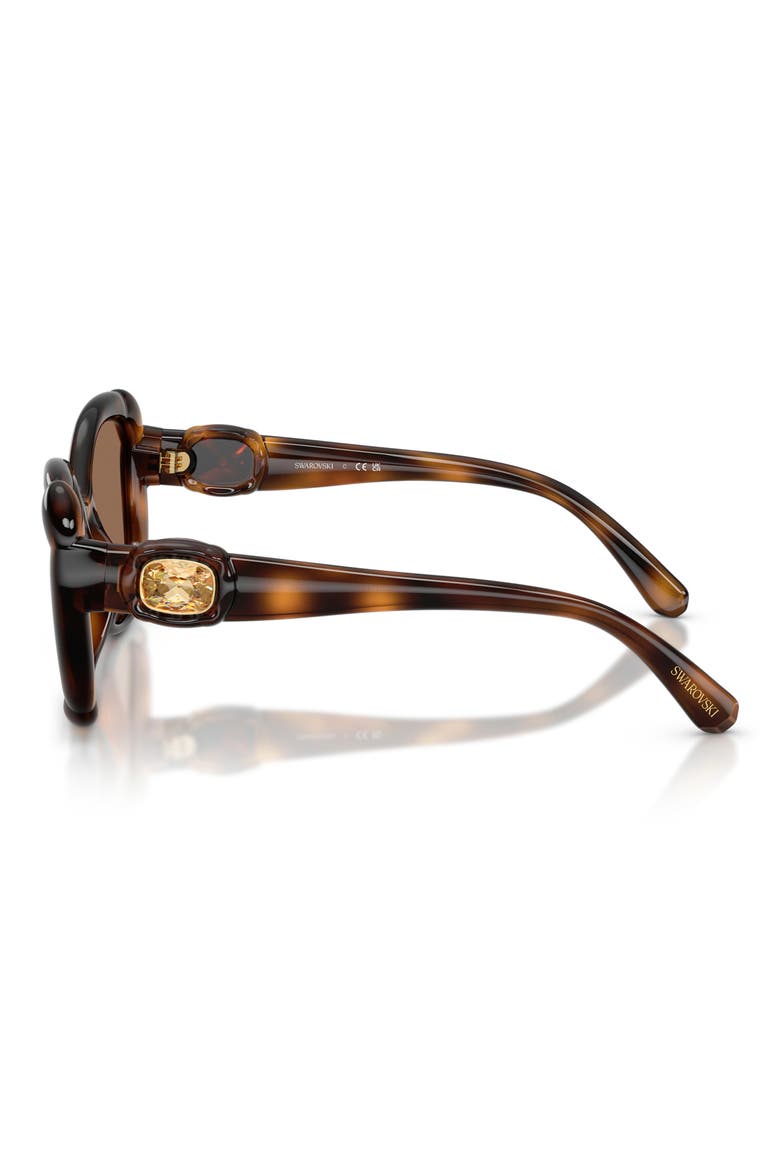 53mm Butterfly Sunglasses, Alternate, color, HAVANA / DARK BROWN