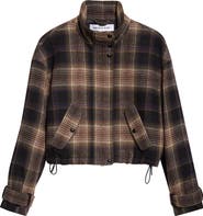 Veronica Beard Bateman Plaid Wool Blend Jacket