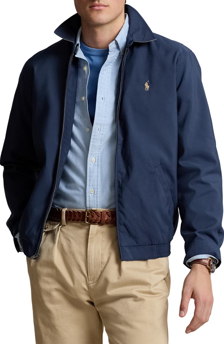 Polo Ralph Lauren Bi-Swing Windbreaker, Main, color, Refined Navy