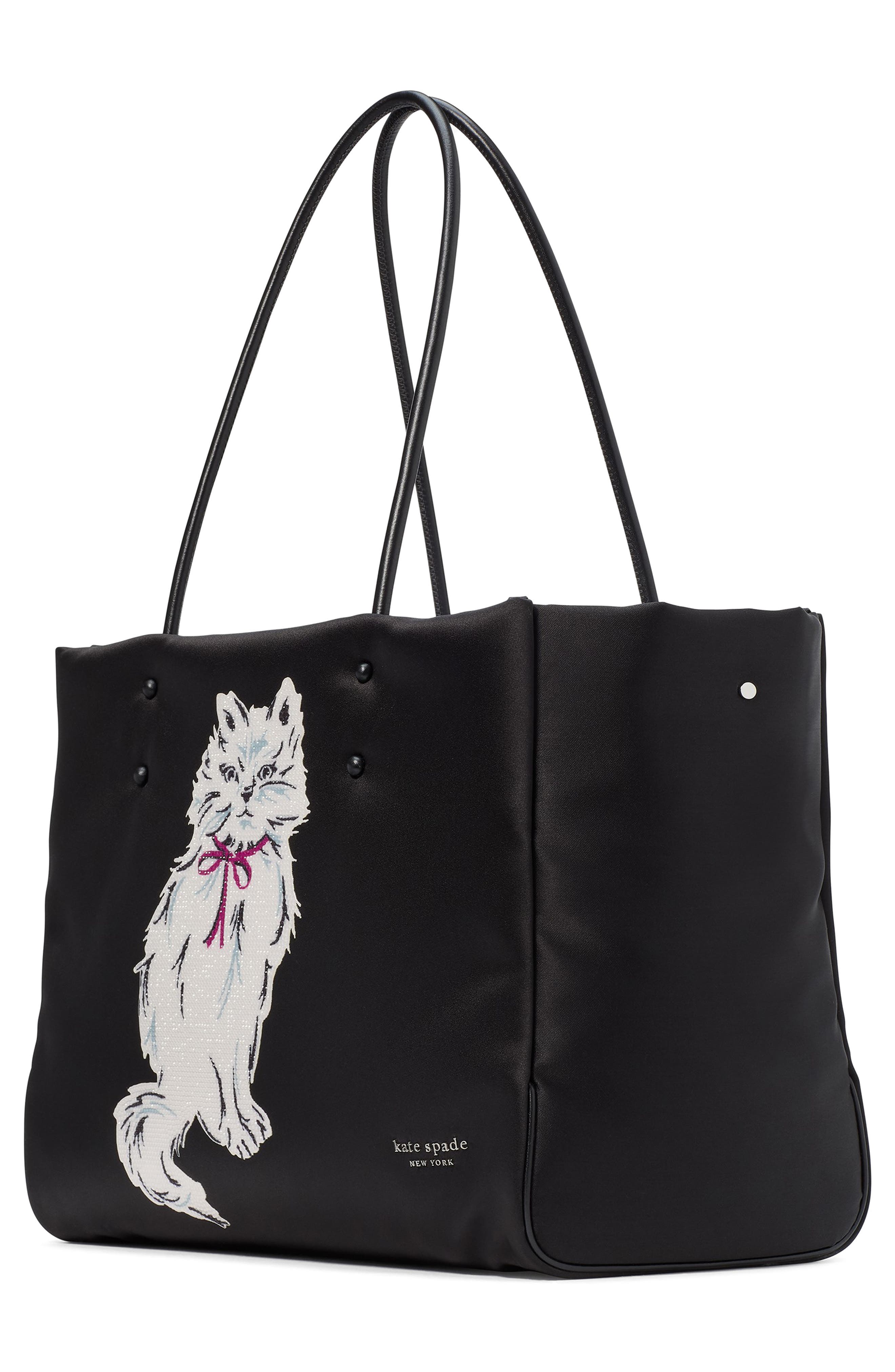 Kate Spade New York whiskers crystal leather tote, Alternate, color, 