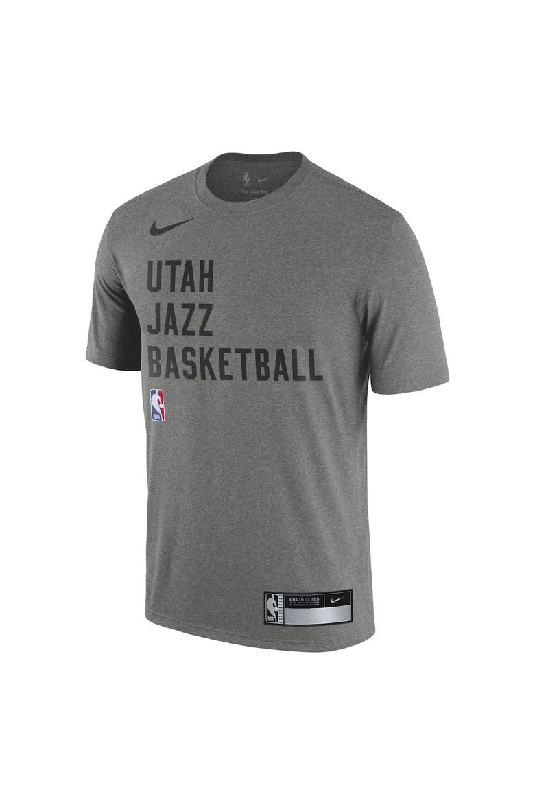 Men's Nike Heather Gray Utah Jazz 2023/24 Sideline Legend Performance Practice T-Shirt, Alternate, color, Heather Gray