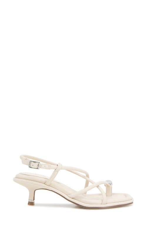Kenneth Cole Gatlyn Ankle Strap Kitten Heel Sandal In White