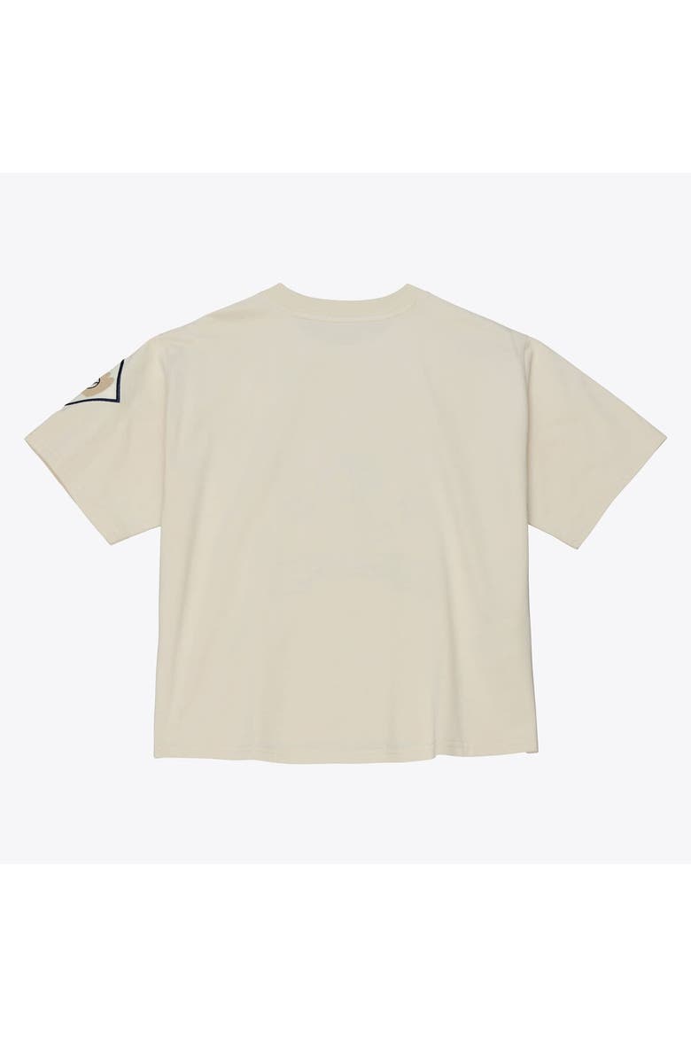 Women's Mitchell & Ness  Cream Philadelphia Phillies Cooperstown Yacht Rock Boxy Cropped T-Shirt, Alternate, color, Cream