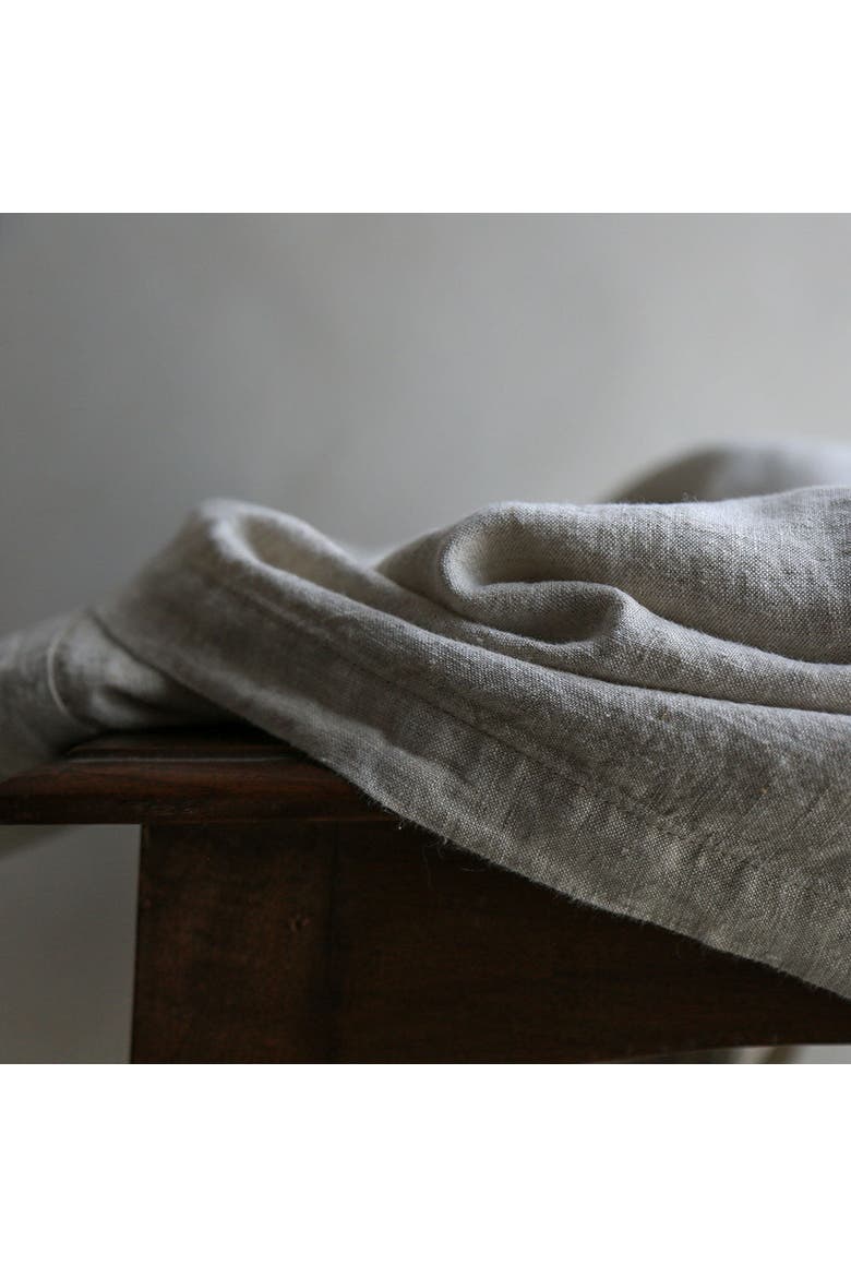 Natural Linen Tablecloth, Alternate, color, Earth tones