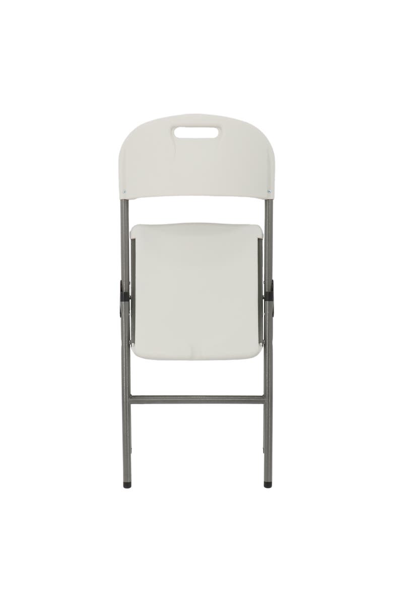 Elama 4 Piece Indoor and Outdoor Folding Chair Set, Alternate, color, White