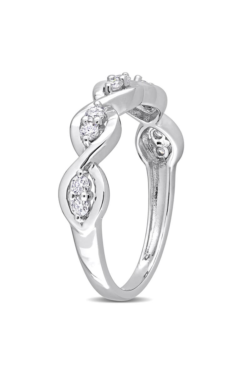 Julianna B. Moissanite Anniversary Ring, Alternate, color, Sterling Silver