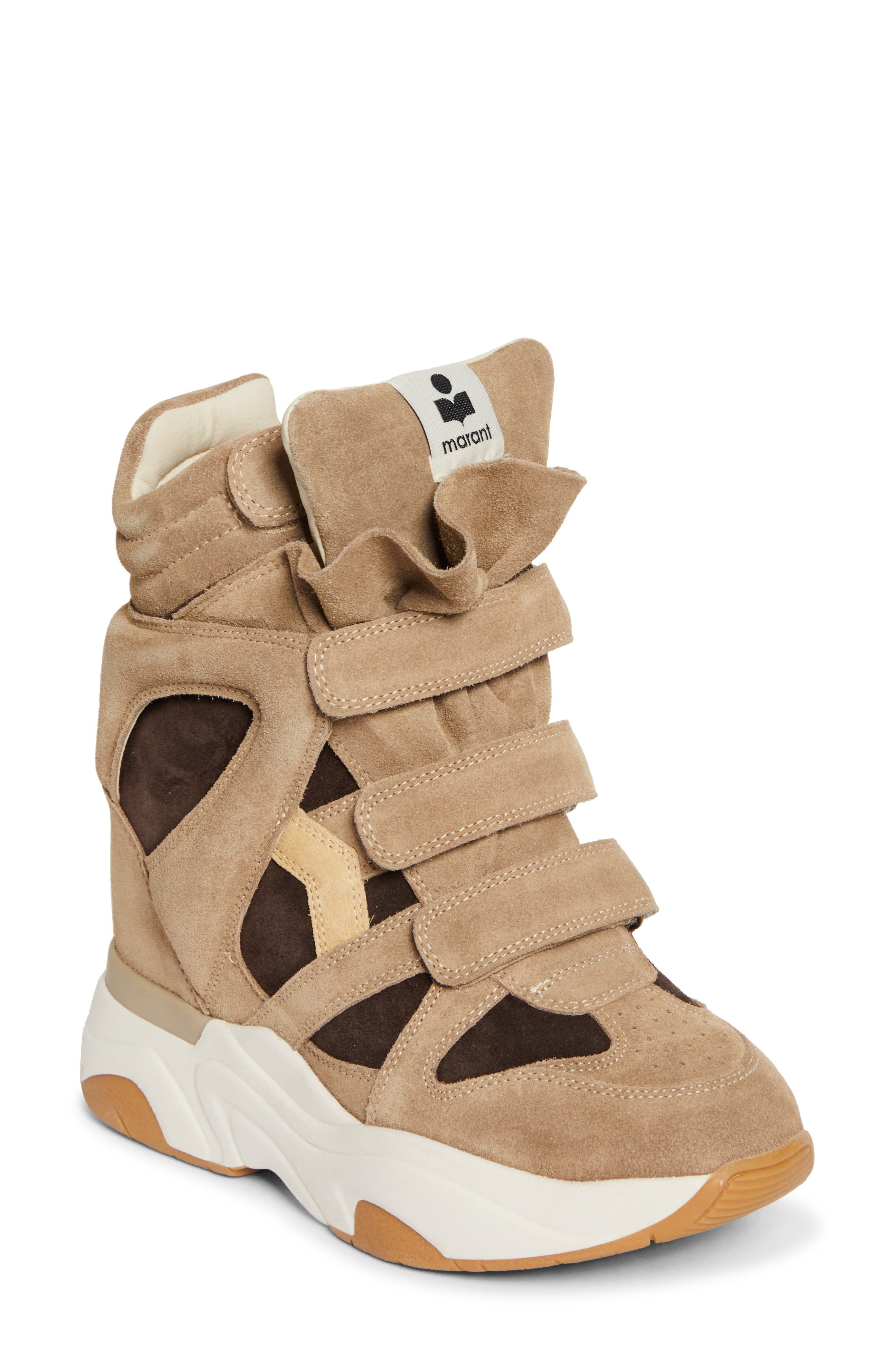 Kids' Balskee High Top Wedge Sneaker, Main, color, SAND BROWN/ CHOCOLATE