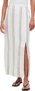 Madewell Stripe Linen Column Skirt